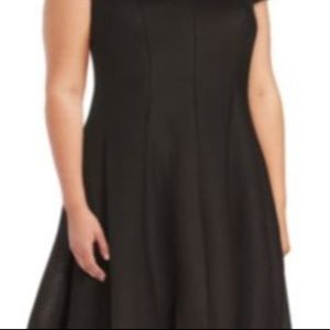 julia jordan Plus Cap Sleeves Fit & Flare Dress